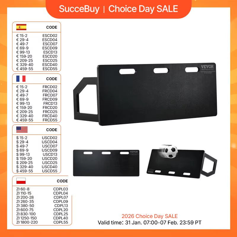 Succebuy Soccer Rebounder Board Portable Soccer Wall with 2 Angles Rebound Foldable HDPE Kickback Rebound Board