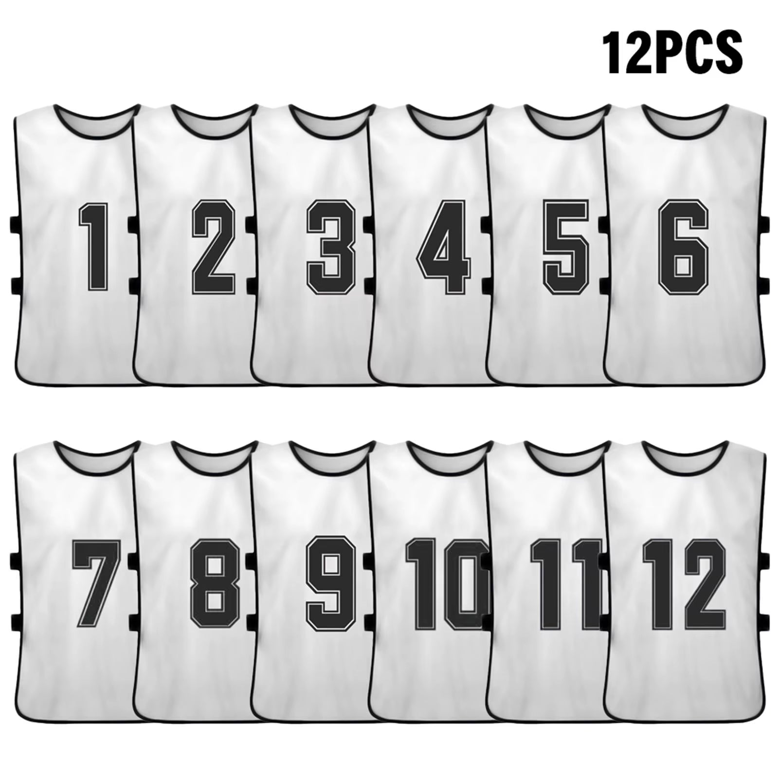 6PCS/2PCS Adults Soccer Pinnies Quick Drying Football Team Jerseys Youth Sports Scrimmage Soccer Team Numbered Bibs Sports Vest