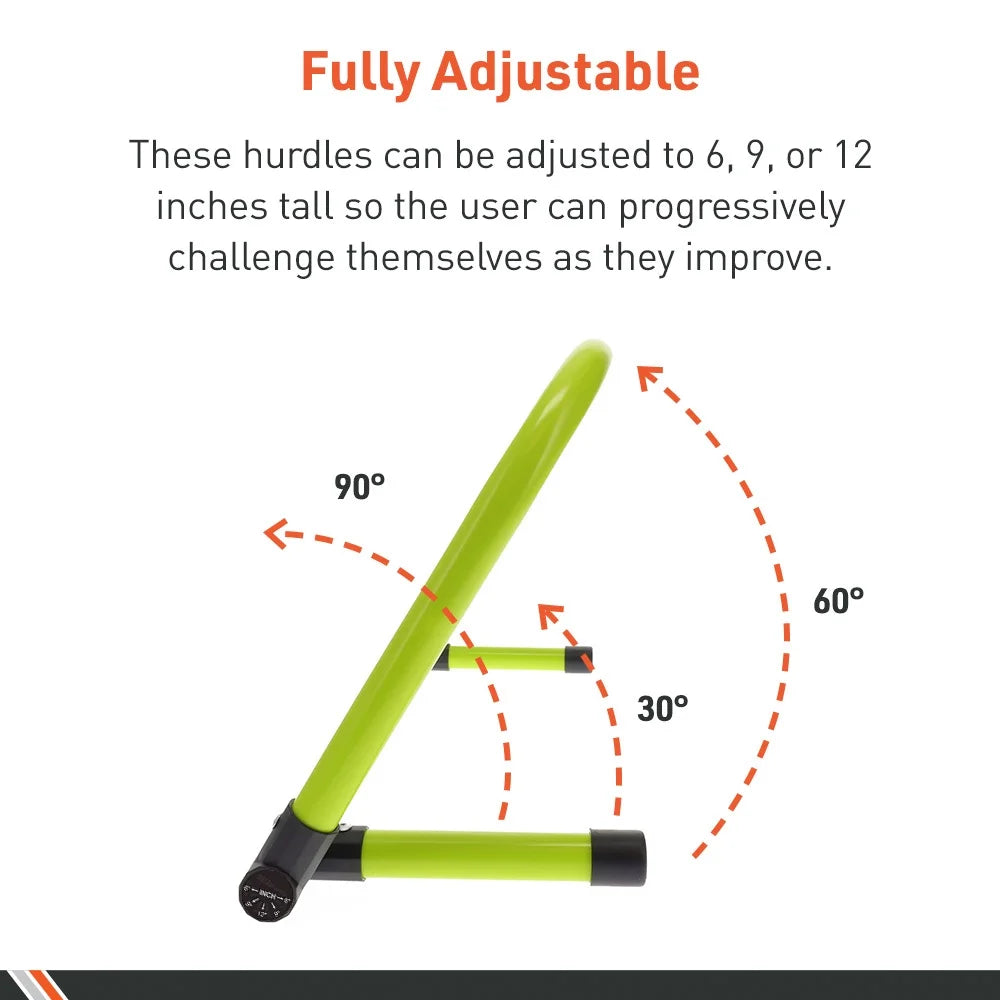 Adjustable Athletic Speed Training Hurdles, Jumping & Speed Training Fitness Equipment, Hurdles for Track & Field, Basketball, Soccer & More, Set of 5