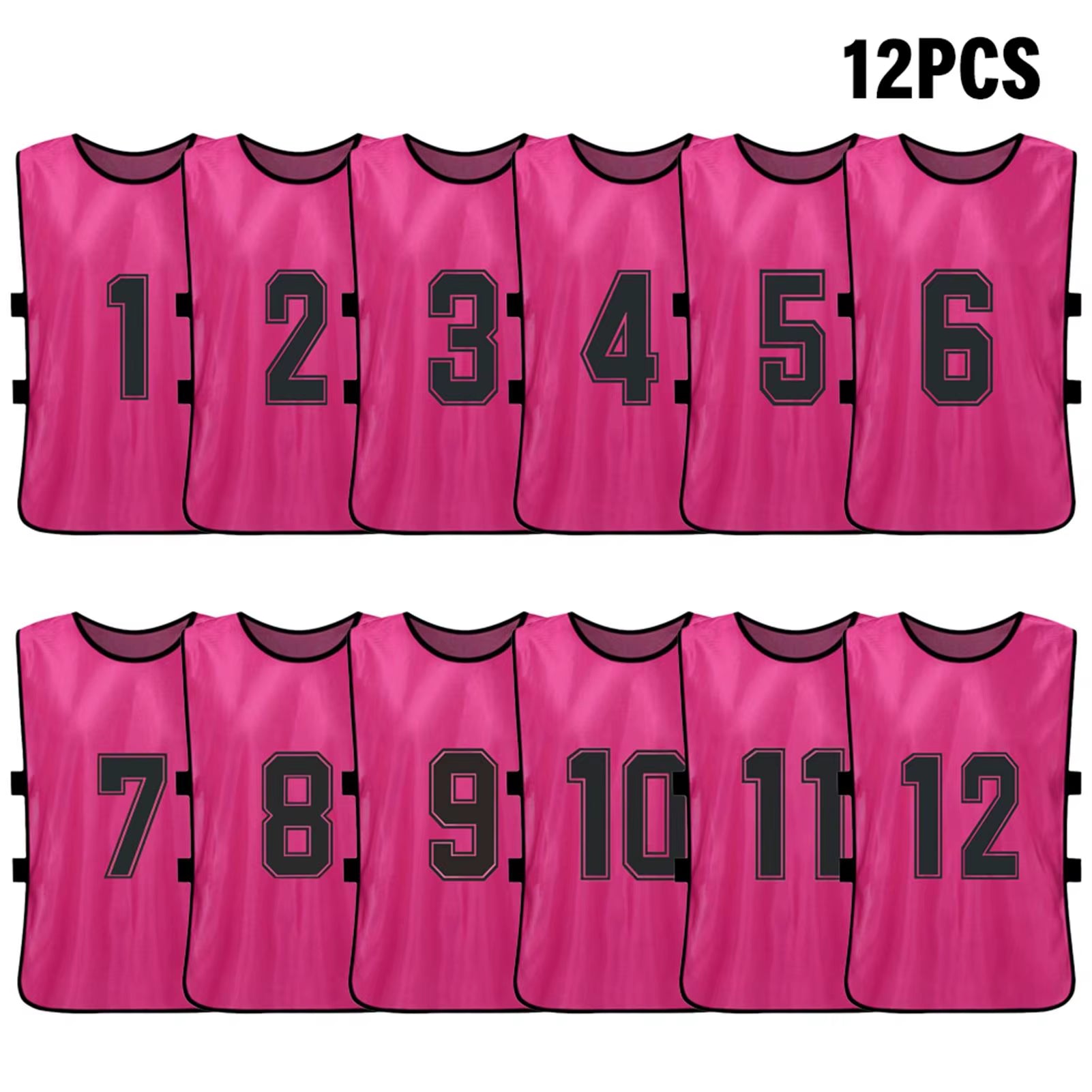 6PCS/2PCS Adults Soccer Pinnies Quick Drying Football Team Jerseys Youth Sports Scrimmage Soccer Team Numbered Bibs Sports Vest