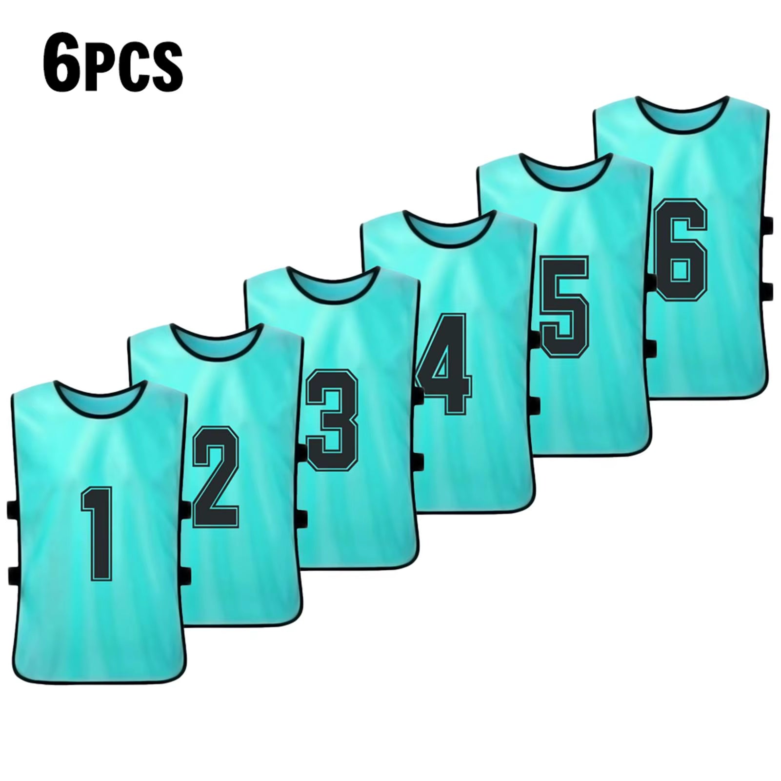 6PCS/2PCS Adults Soccer Pinnies Quick Drying Football Team Jerseys Youth Sports Scrimmage Soccer Team Numbered Bibs Sports Vest