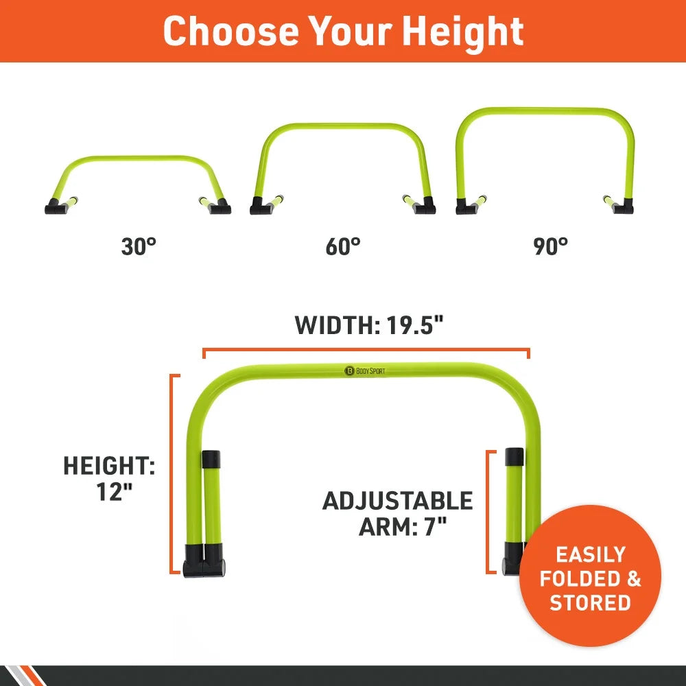 Adjustable Athletic Speed Training Hurdles, Jumping & Speed Training Fitness Equipment, Hurdles for Track & Field, Basketball, Soccer & More, Set of 5