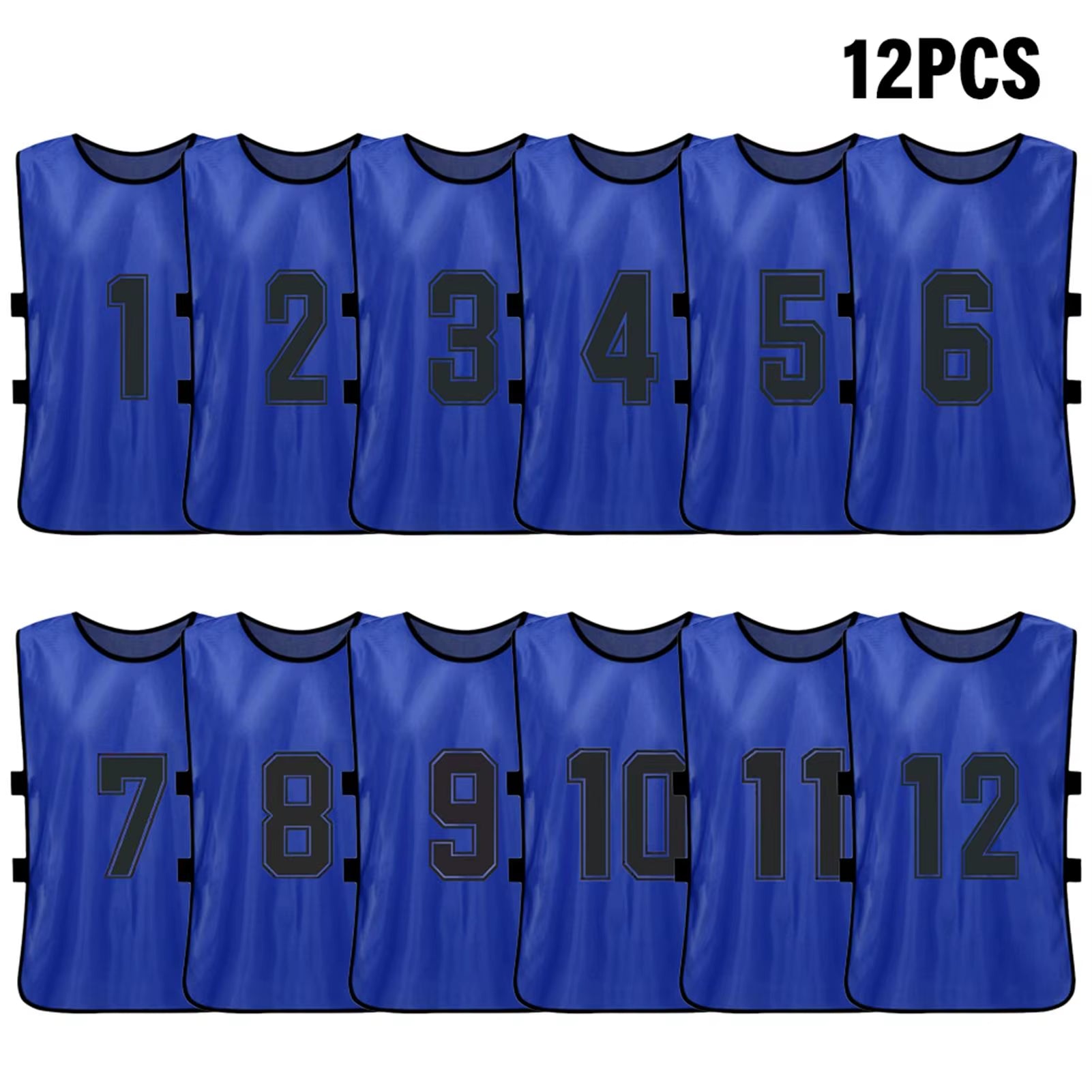 6PCS/2PCS Adults Soccer Pinnies Quick Drying Football Team Jerseys Youth Sports Scrimmage Soccer Team Numbered Bibs Sports Vest