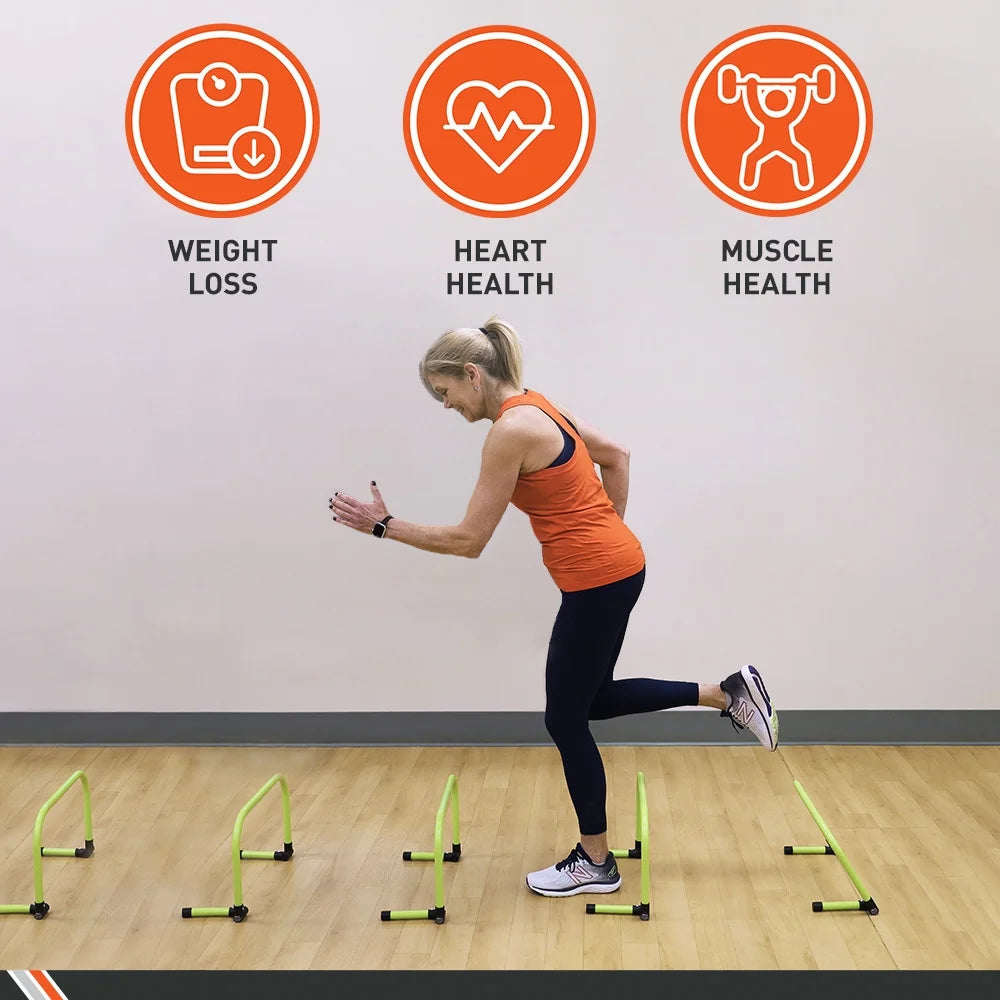 Adjustable Athletic Speed Training Hurdles, Jumping & Speed Training Fitness Equipment, Hurdles for Track & Field, Basketball, Soccer & More, Set of 5