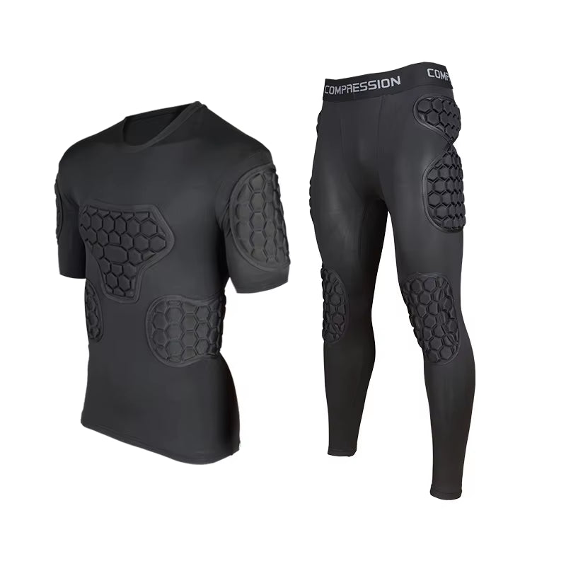 Professional Goalkeeper Armor Uniforms Football Goalkeeper Jerseys Thicken EVA Sponge Elbow Goalkeeper Sports Uniforms