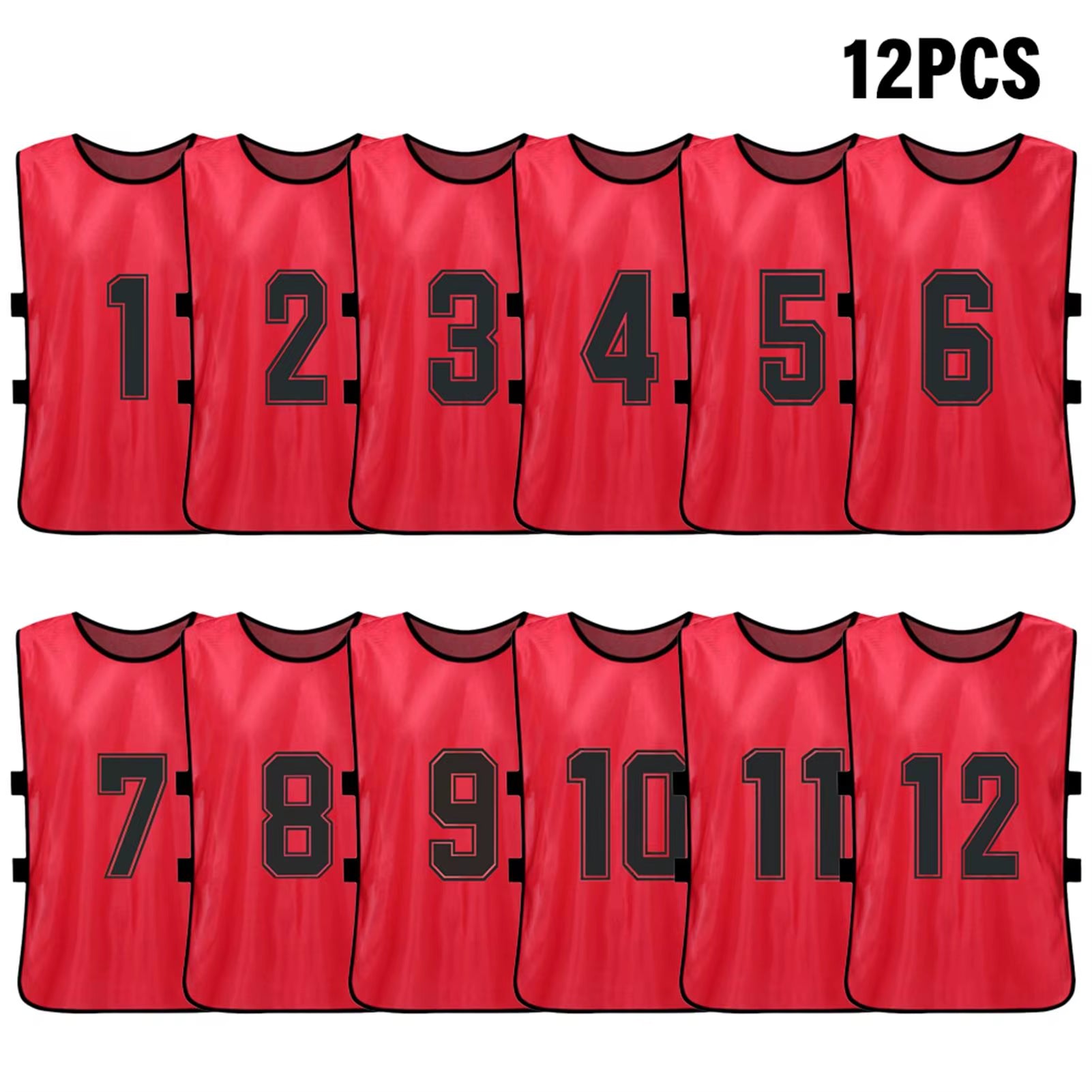 6PCS/2PCS Adults Soccer Pinnies Quick Drying Football Team Jerseys Youth Sports Scrimmage Soccer Team Numbered Bibs Sports Vest