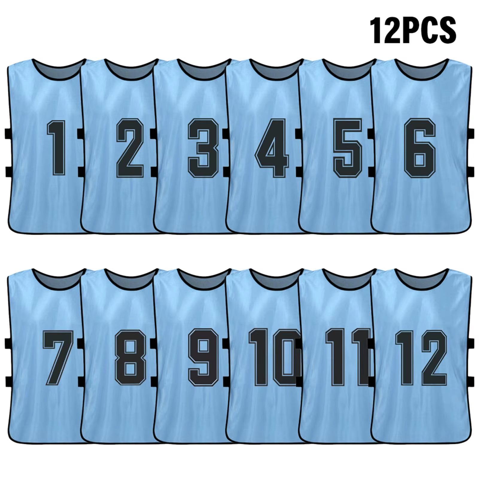 6PCS/2PCS Adults Soccer Pinnies Quick Drying Football Team Jerseys Youth Sports Scrimmage Soccer Team Numbered Bibs Sports Vest